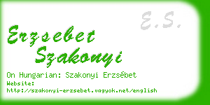 erzsebet szakonyi business card